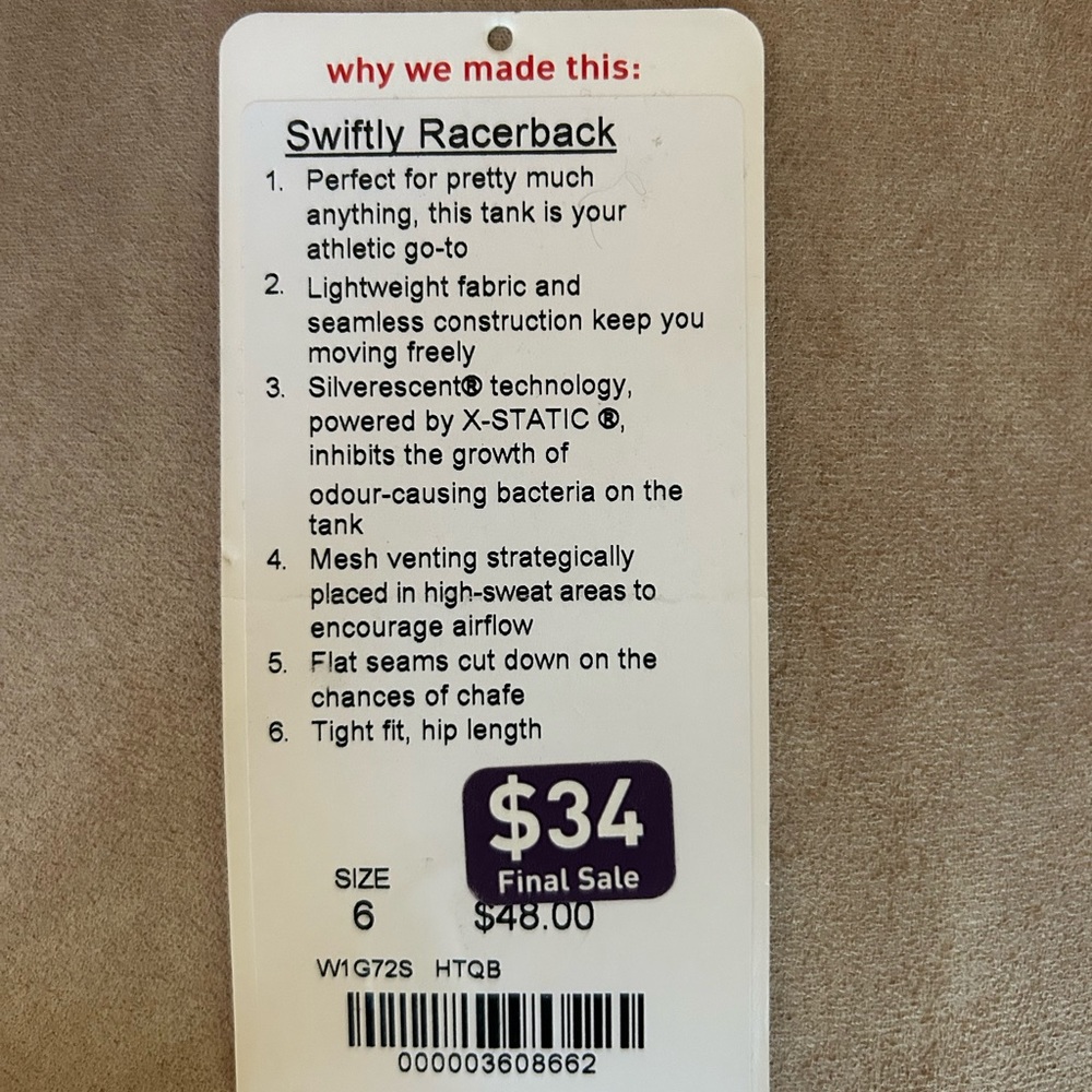 Lululemon Swiftly Racerback - Picture 6 of 6